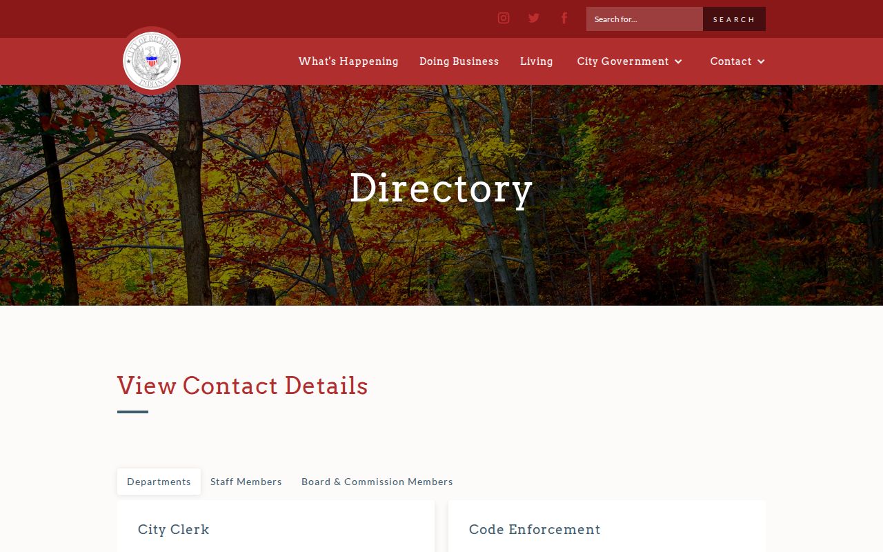 Current City of Richmond department directory contrasted with historical city directories