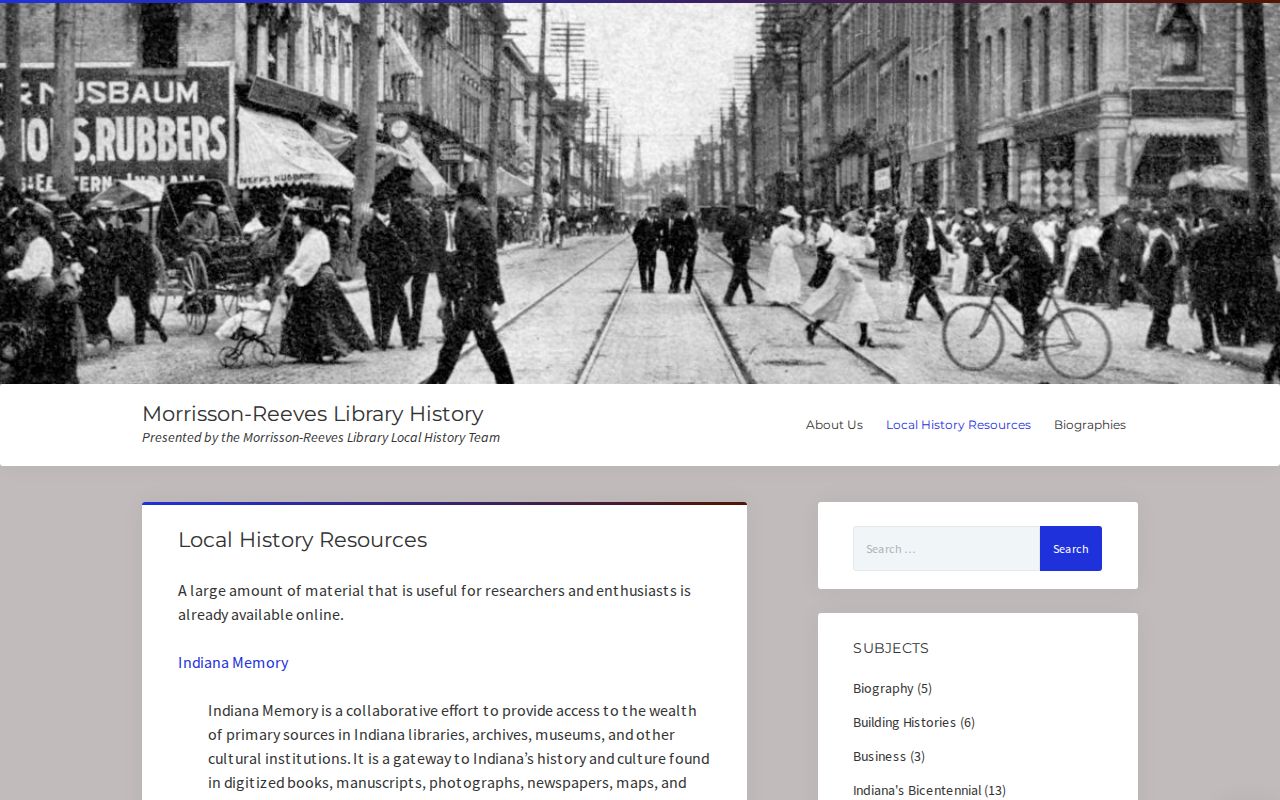 Morrisson-Reeves Library local history resources for Richmond directory research