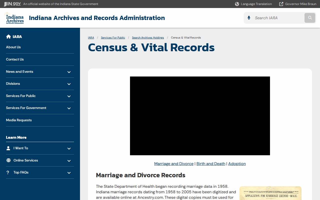 Richmond previous residents research through Indiana archival vital records